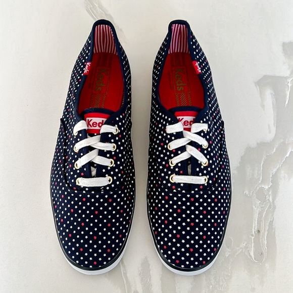 Keds Shoes Keds Champion Patriotic Stars Red White Blue Sneakers Womens Sz 95 Poshmark